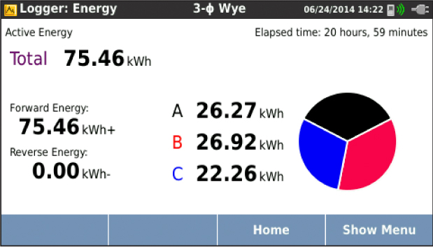 Quantify energy consumptions before and after improvements with the 1736