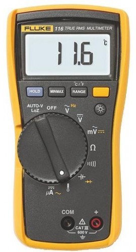 Fluke 116 CAL Digital Multimeter for the HVAC/R with calibration certificate, traceable with data-
