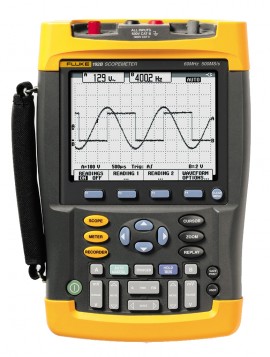 Fluke 190-502/AM/S ScopeMeter Portable Oscilloscope Test Tool Kit, 2 Channel, 500MHz -