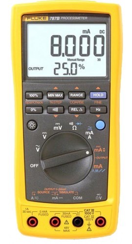 Fluke 787B CAL Process Meter with calibration certificate, 1,000 V-