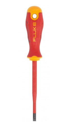 Fluke ISLS8 Insulated Slotted Screwdriver, 0.25 x 5&quot;, 1000 V-