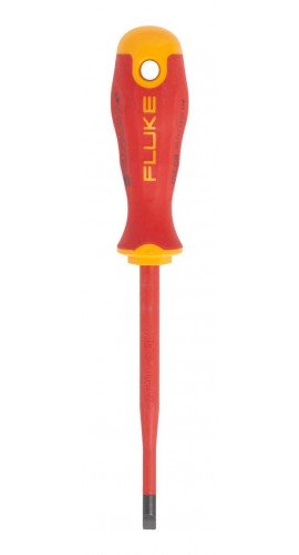 Fluke ISLS8 Insulated Slotted Screwdriver, 0.25 x 5&quot;, 1000 V-