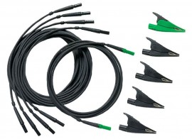 Fluke TLS430 - Test Leads and Alligator Clips (4 black, 1 green)-