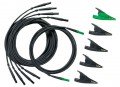 Fluke TLS430 - Test Leads and Alligator Clips (4 black, 1 green)-
