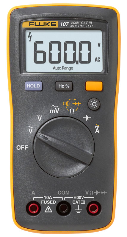 Image of Fluke 107 multimeter on Fluke's website